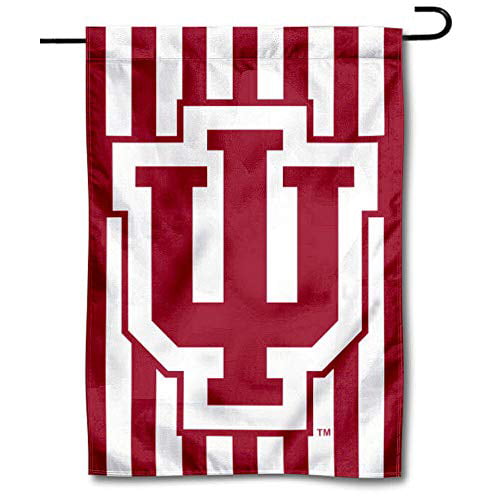 Indiana Hoosiers Candy Stripe Garden Flag and Yard Banner