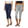 thumbnail image 2 of Argulvti Women Capri Pants, Elastic Waist 3/4 Length Pants Solid Cropped Pants, 2 of 9