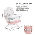 thumbnail image 5 of UBRAVOO Toddler Booster Seat 2 in 1 Portable High Chair,Baby Dining Table,Removable Tray & Seat Pad,Easy to Travel,Pink, 5 of 9