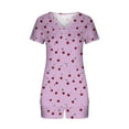 thumbnail image 6 of FAHXNVB Womens Pajama Sets 2 Piece Short Sleeve Lounge Set Cherry Print Soft V Nek Sleepwear Tops and Shorts Pjs Set S-XXL, 6 of 7