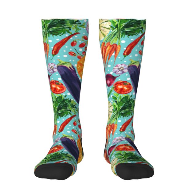 Balery Vegetable Calcetines novedosos Calcetines deportivos Calcetines hasta la rodilla Calcetines de algodón Calcetines originales y geniales