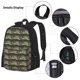 thumbnail image 3 of Easygdp Largemouth Bass Fish Mochila para Niños y Niñas con Set de Caja de Almuerzo y Estuche para Lápices 3 en 1, Mochila Escolar Estampada para Adolescentes, 3 of 7