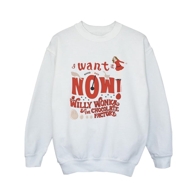 Willy Wonka Garçons Verruca Salt Chandail « I Want It Now »
