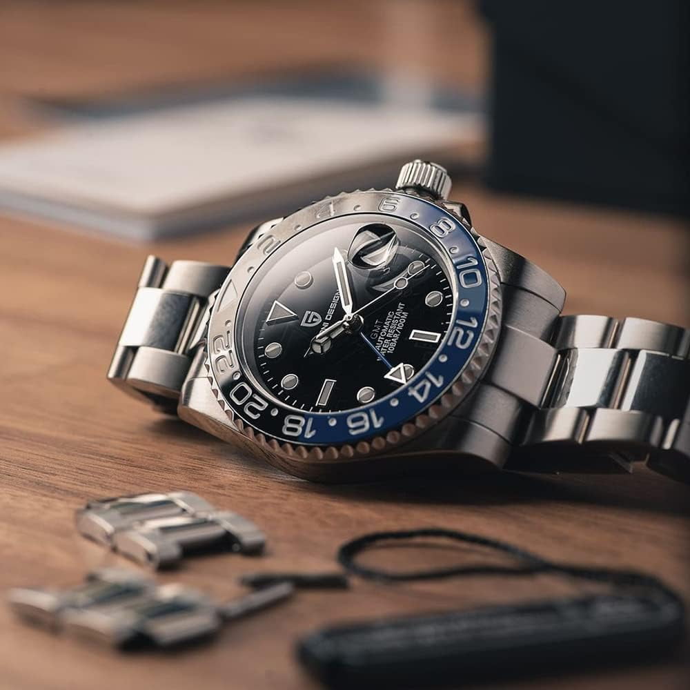 PAGANI DESIGN Men's Automatic GMT Watches 40mm Casual