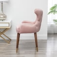 thumbnail image 3 of Lindale Contemporary Velvet Accent Chair Nailhead Trim, Plush Upholstery, Pink, 3 of 11