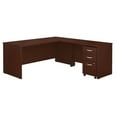 thumbnail image 1 of Scranton & Co Transitional Wood L Shaped Desk with File Cabinet in Mahogany, 1 of 7