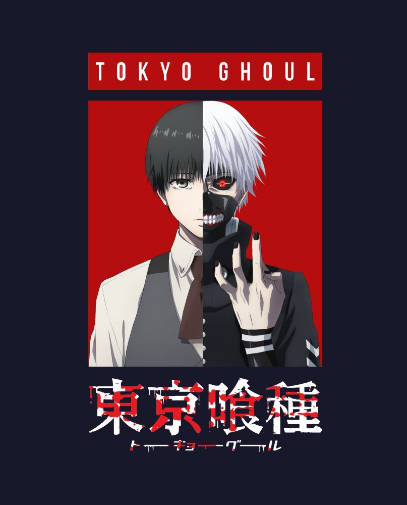 Tokyo Ghoul Anime Cartoon Mens Navy Short Sleeve Graphic Tee Xxl Walmart Com