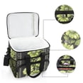 thumbnail image 6 of FORMRS Insulated Cooler Bag 24 Cans Capacity Soft Leakproof Lunch Box with Side Pockets, Green Flowers, 6 of 7