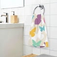 thumbnail image 6 of SKYSONIC Butterfly Cotton Hand Towels Set of 2 Absorbent Bath Towel Decorative Fingertip Towels for Bathroom Gym Spa Hotel Beach,16 x 28 inch, 6 of 7