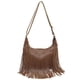 thumbnail image 1 of Bolso Hobo Minimalista Con Flecos Hombro Borlas PU Gran Capacidad para Mujer Viajes Uso Diario, 1 of 8