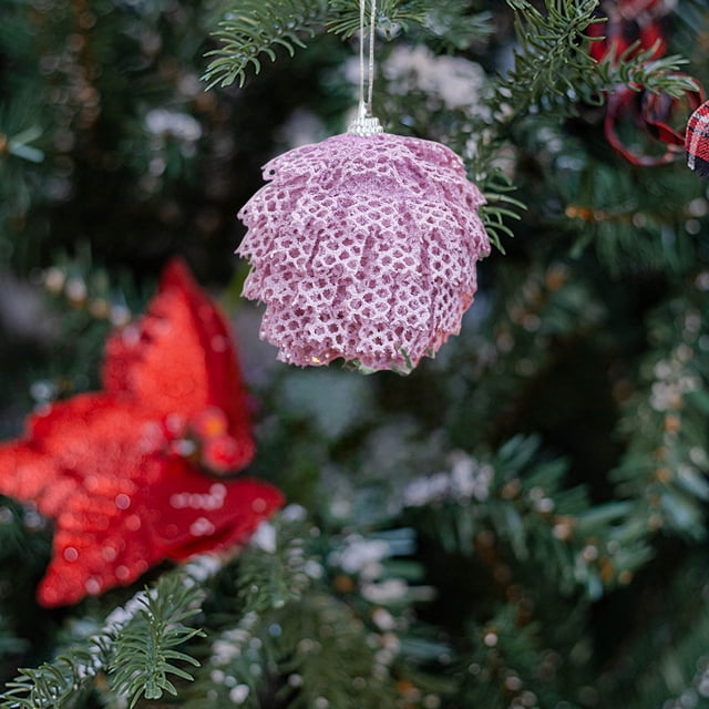 Colgante Navideño de Espuma Morada | 7 Cm | Material de Espuma Seguro | Decoración Navideña - Xmj251029002B