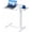 White, variant on WSA Overbed Table with Wheels, Adjustable Height Rolling Laptop Desk for Bed & Sofa, C-Shaped Mobile Bedside Table with Side Tray & Cup Holder, Hospital & Home Use Workstation (Black)