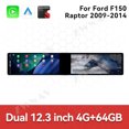 thumbnail image 3 of ZWNAV Dual 12.3 inch Screen Car Radio For Ford F150 Raptor 2009-2014 Android GPS Navigation Multimedia Video Player Stereo Receiver Head Unit, 3 of 12