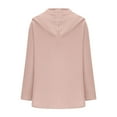 thumbnail image 5 of JGGSPWM Women Beach Cover Up Hoodies Long Sleeve V Neck Pocketed Hooded Shirt Top Sweatshirt Pink M, 5 of 9