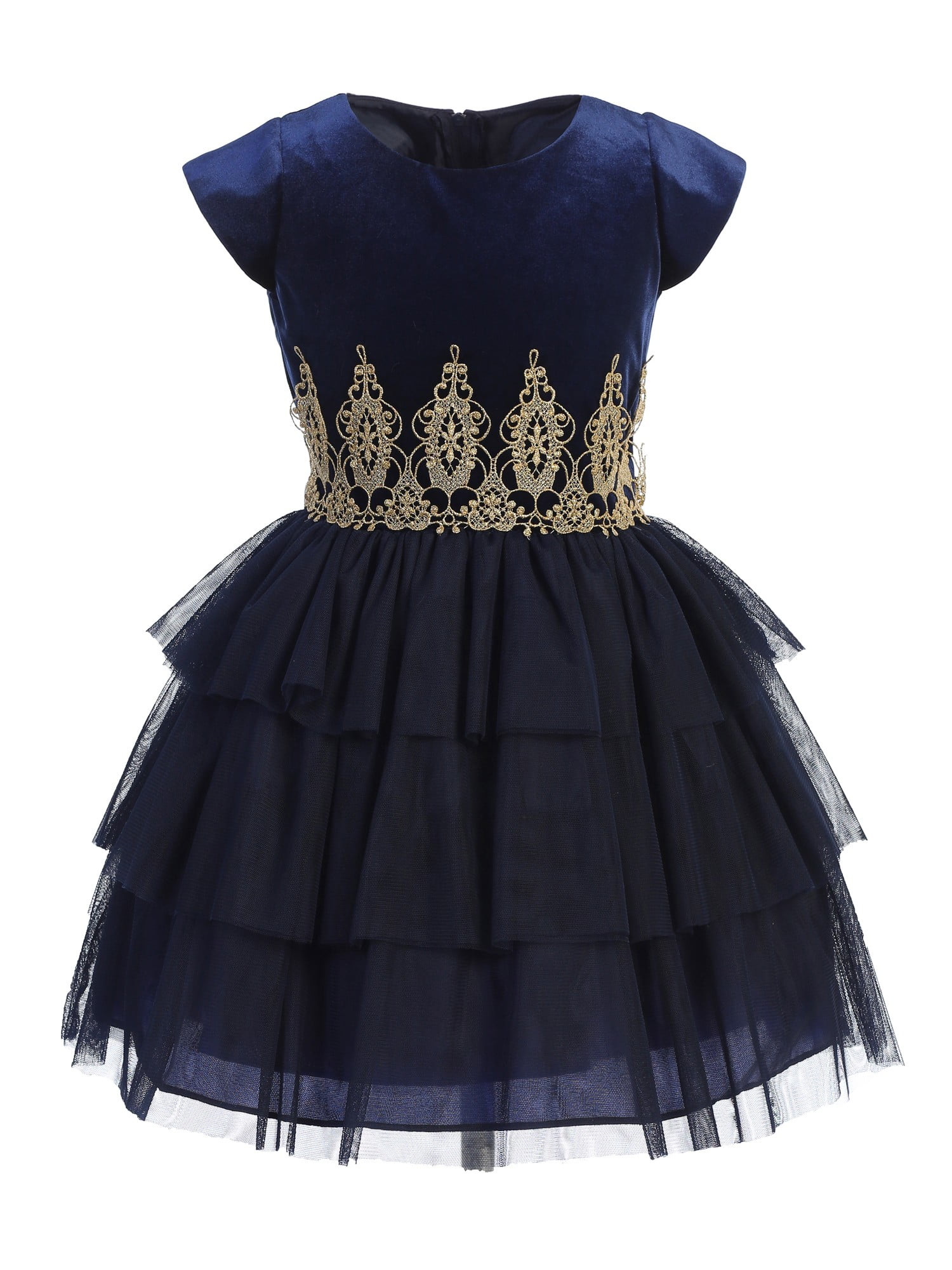Sweet Kids Girls Navy Blue Rolled Lace ...