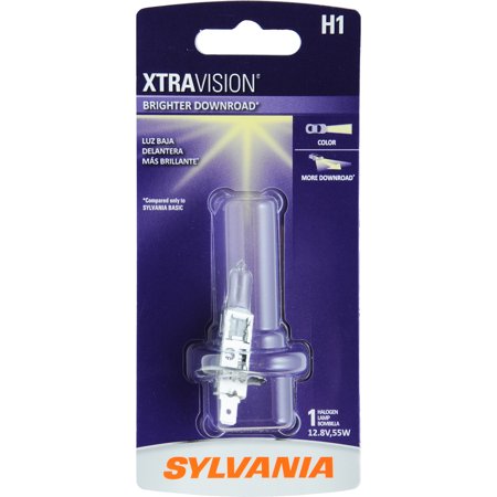SYLVANIA H1 XtraVision Halogen Headlight Bulb, Pack of