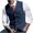 Blue, variant on Jakets for Men Men Lattice Turndown Single-breasted Slim Fit Vest Suit Business Waistcoat