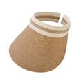 thumbnail image 1 of Straw Visor Hat Foldable Roll-up Beach Summer Hat Sun Protection Cap for Women, 1 of 8