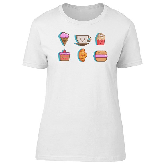 Cute Kawaii Food Ice Cream Candy Tee Women's -Image by Shutterstock