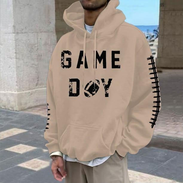 WILLBEST Sudaderas En Pareja Sudadera con Capucha para Hombre, con Estampado De Fútbol, Informal, Holgada, para Uso Diario, Cómoda y Cálida Chica