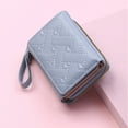 thumbnail image 4 of TureClos Women Trifold Wallet Cute Luxury Female Multi-slots Wallets Portable Leather Coin Change Money Purse Gifts Card Holder Blue, 4 of 7