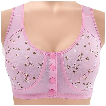 Fsqjgq Womens Underwear Strapless Bras for Women for Backless Dress Front Closure Cotton Bras Comfort No Underwire Bra Plus Size Wireless Bra Nipple Covers Back-Smoothing Strapless Bras Lingerie