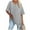 Light Gray, variant on Loose V-neck Women's Short Sleeve T-shirt Solid Color Summer Casual Oversize Shirt Tops