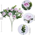 thumbnail image 3 of Tainini 11Pcs Roses Artificial Flowers, Realistic Single Bundle Faux Long Stem Rose Fake Silk Flower Bouquet for Party Home Wedding Arrangement Hotel Office Decor（Purple), 3 of 7