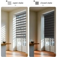thumbnail image 4 of SUNOFF Zebra Blinds – Cordless & Custom Size Dual-Layer Shades, Modern & Safe Design for Home or Office!37" W x 72" H, Grey, 4 of 5
