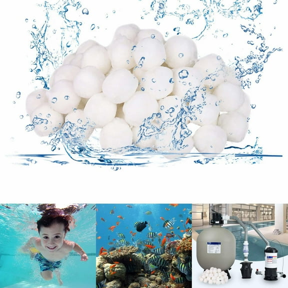 1.5 lbs Pool Filter Balls HeyUcan Eco-Friendly Fiber Filter Media for Swimming Pool Sand Filters Alternative to Sand and Filter Glass(Equals 50 lbs Pool Filter Sand)