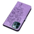 thumbnail image 3 of Mantto iPhone 12 Pro Case, Magnetic Folio Butterfly Patterned Wallet Case, PU Leather with Wrist Strap Credit Card Holder Slots Kickstand Protective Cover For iPhone 12 Pro, Lightpurple, 3 of 15