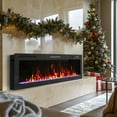 thumbnail image 6 of BREEZEHEAT 60 inch Electric Fireplace in-Wall Recessed and Wall Mounted Fireplace Heater,Linear Fireplace with Multicolor Flame,Timer,Low Noise,750/1500W,Remote Control, 6 of 9