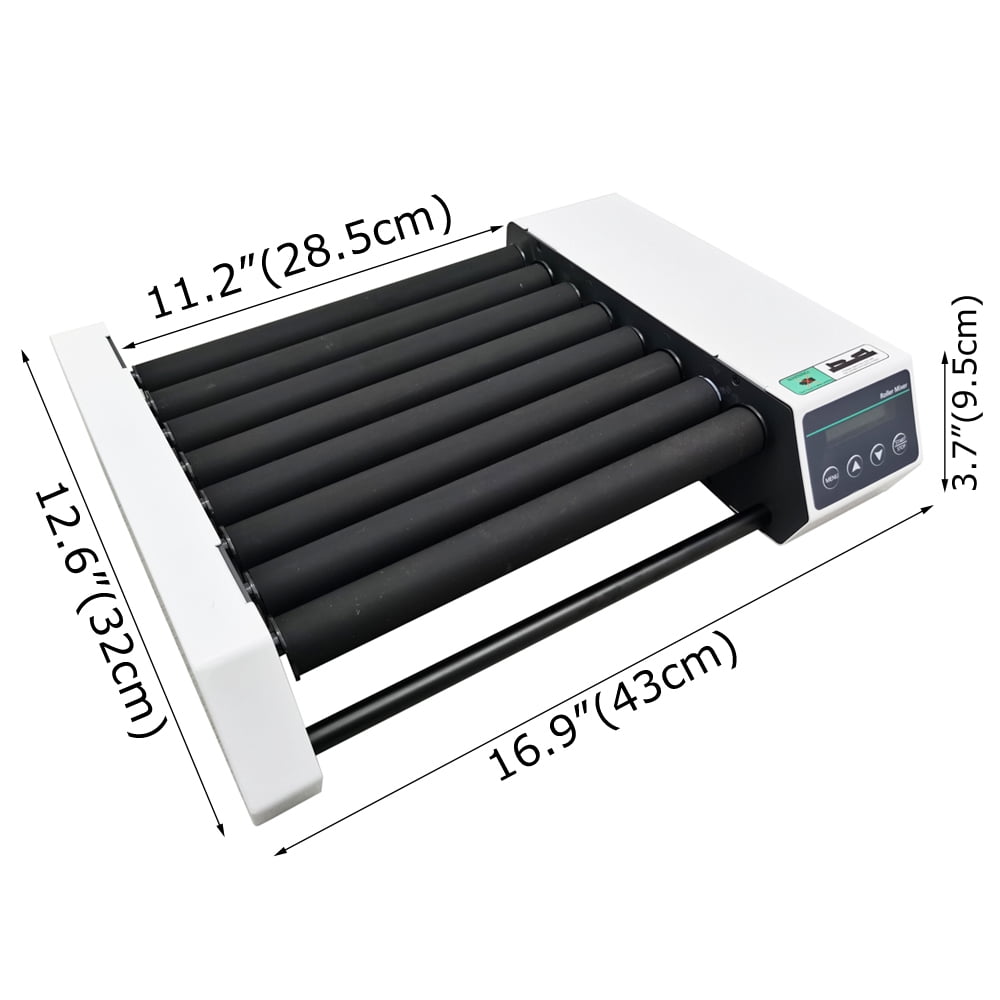 8 Roller Blood Liquid Test Tube Mixer LCD Digital Roller Mixer Blood Oscillator 110-220V