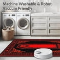 thumbnail image 5 of ODIKA 4'x6' Machine Washable Non-Slip Area Rug, Chic Gothic Trellis Ornamentation High Traffic Rug, Red, 26486, 5 of 7