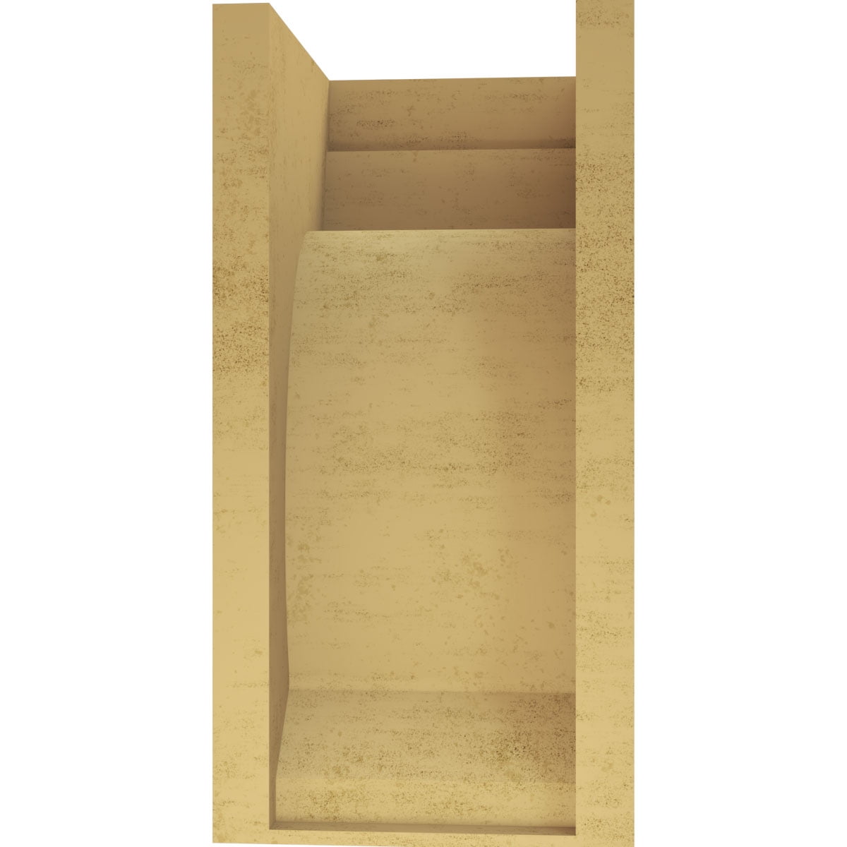 11"W x 11"D x 22"H Wide Emerson Rough Cedar Woodgrain TimberThane Corbel, Primed Tan