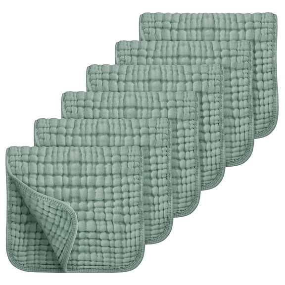 Jodue Clearance Muslin Burp Cloths 100% Cotton Large 20''x10'' Baby Essentials, Extra Soft and Absorbent Baby Burping Cloth for Boys Girls, Gray, 6 Pack