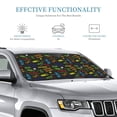 thumbnail image 3 of Kdxio Pixel Game Print Windshield Sun Shade, Foldable Sun Blocker for Car,Truck,SUV Automotive Interior Sun Protection,Reflective Shade for Front Windshield(Small), 3 of 7