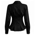 thumbnail image 3 of Hurxie Waist Tops for Women Wrap Top Fitted Button Down Shirt Wrap Top Long Sleeve Blouse Casual Outfits, 3 of 7