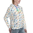 thumbnail image 6 of Fotbe Undersea Animals Pattern Womens Long Sleeve Hoodie, Pullover Hooded Sweatshirt, Kangaroo Pocket Hoodie with Eye-catching Drawstrings-, 6 of 7