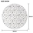 thumbnail image 6 of White Skull Heart Flower Pattern Round Tablecloth 60"x60",Wrinkle Wipeable Table Cloth for Kitchen Dining Room Picnic Patio Party, 6 of 6