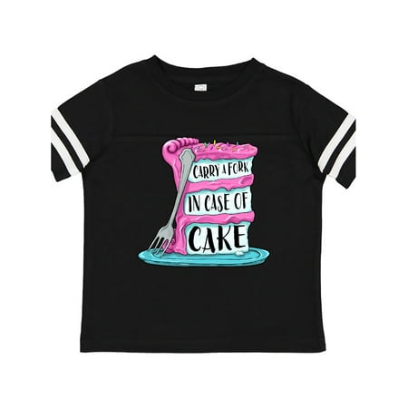 

Inktastic Carry a Fork In Case of Cake Gift Toddler Boy or Toddler Girl T-Shirt
