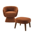 thumbnail image 6 of S-HOME Chair with Footrest and Modern Styling Perfect for Small Spaces, Corner Nooks, and Reading Comfort，Orange, 6 of 6