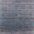 thumbnail image 1 of Ahgly Company Indoor Square Mid-Century Modern Koi Blue Oriental Area Rugs, 5' Square, 1 of 6