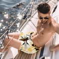 thumbnail image 2 of luoweisi Men's Beach Shorts Quick Dry Swim Trunks with Mesh Lining Bee L, 2 of 5