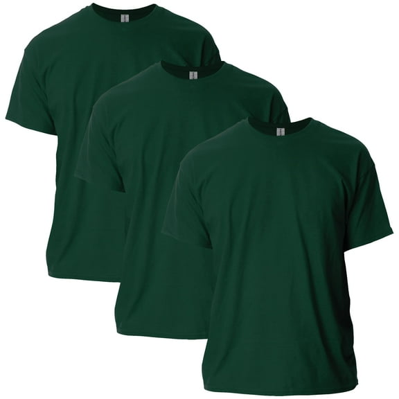 Gildan Mens Ultra Cotton T-Shirt, XL, Forest (Pack of 3) 3 Forest