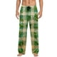 thumbnail image 2 of Pantalones de pijama largos para hombre, informales, con estampado a cuadros, holgados, deportivos, elásticos, rectos, vintage, con bolsillos, 2 of 9