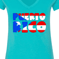thumbnail image 4 of Inktastic Puerto Rico Flag in Text Women's V-Neck T-Shirt, 4 of 5