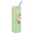 thumbnail image 2 of Carolines Treasures CK4332TBL20 White Mini Poodle Green Flowers Stainless Steel 20 oz Skinny Tumbler 20 oz multicolor, 2 of 3