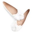 thumbnail image 1 of Zapatos de bailarina WENJIAZHIZHI para mujer, punta redonda, color blanco, talla 10, 1 of 7