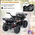 thumbnail image 3 of Costway Electric ATV for Kids, 24V Ride on Toy with Dual Motors & Basket, Dirt Quad Vehicle Black, 3 of 10